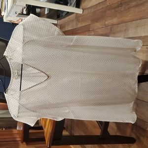 Cute flowy black and white polka-dot top